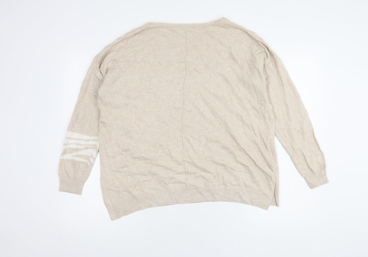Mint Velvet Women's Beige Pullover Jumper Size M
