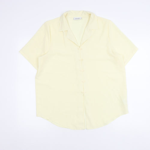 Principles Women's Ivory Button-Up Shirt, Size 14, Casual