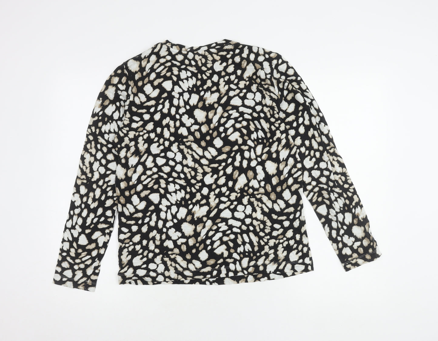 Marks and Spencer Women Black and White Animal Print Top