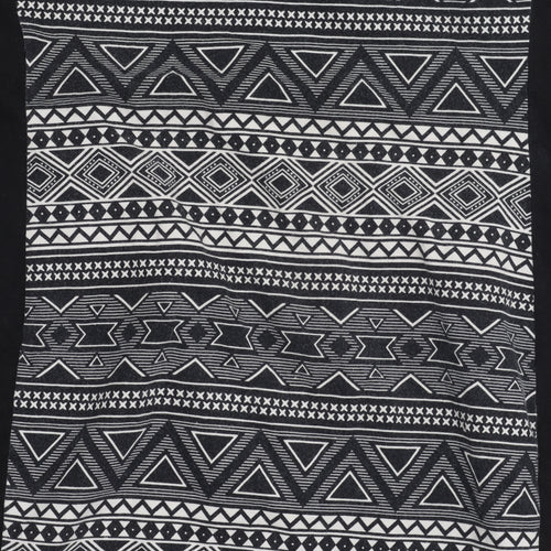 H&M Women's Black Geometric Knit Dress Large