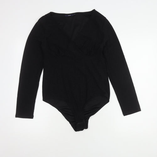 Kiabi Women's Black Wrap Bodysuit Size M