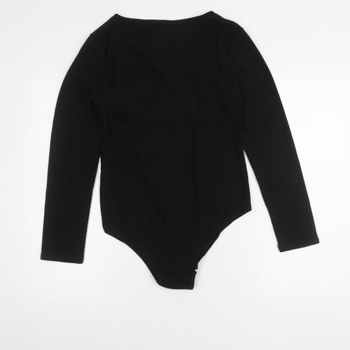 Kiabi Women's Black Wrap Bodysuit Size M