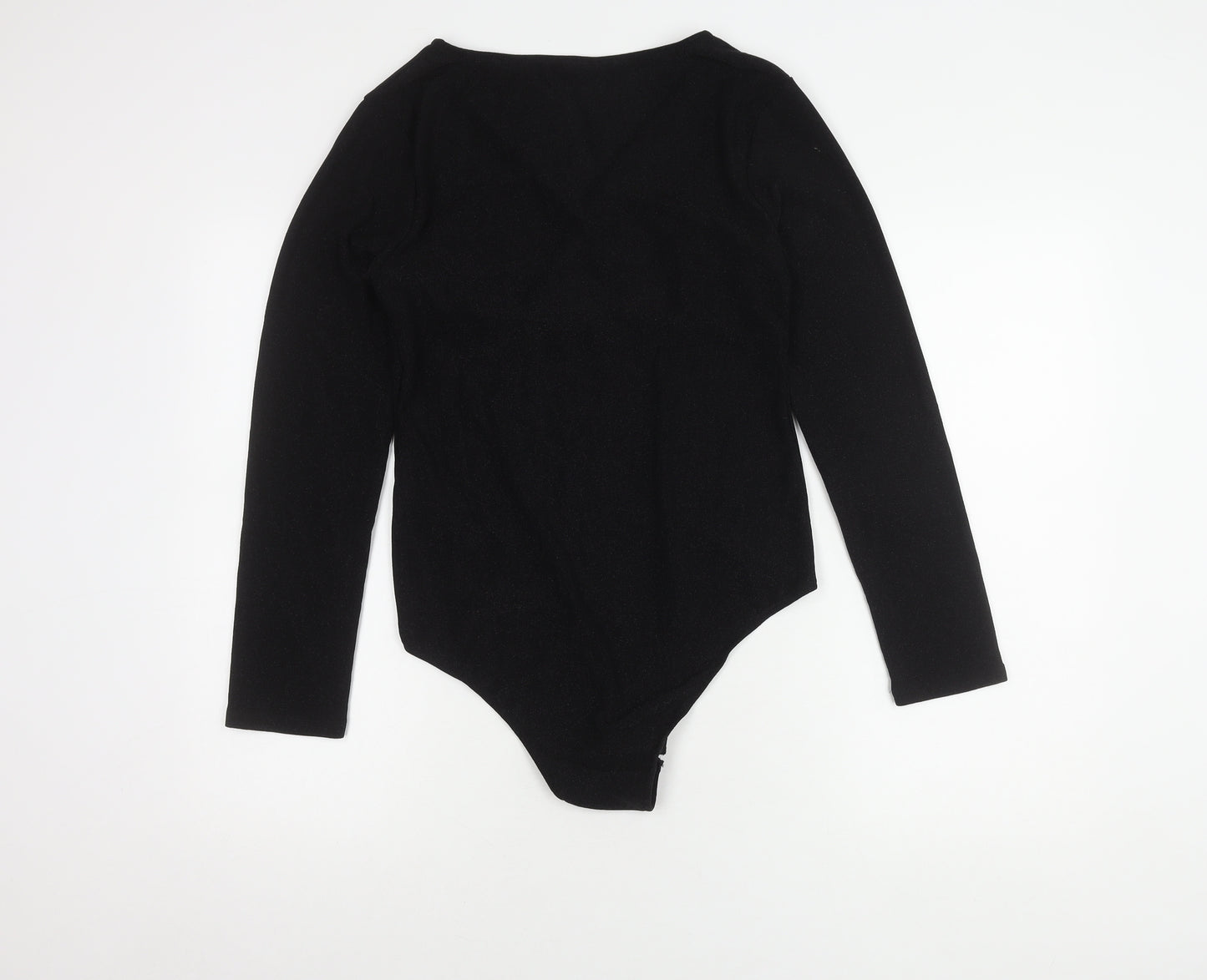 Kiabi Women's Black Wrap Bodysuit Size M