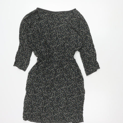 Zara Basic Women's Black Geometric Dress XS