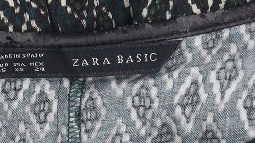 Zara Basic Women's Black Geometric Dress XS