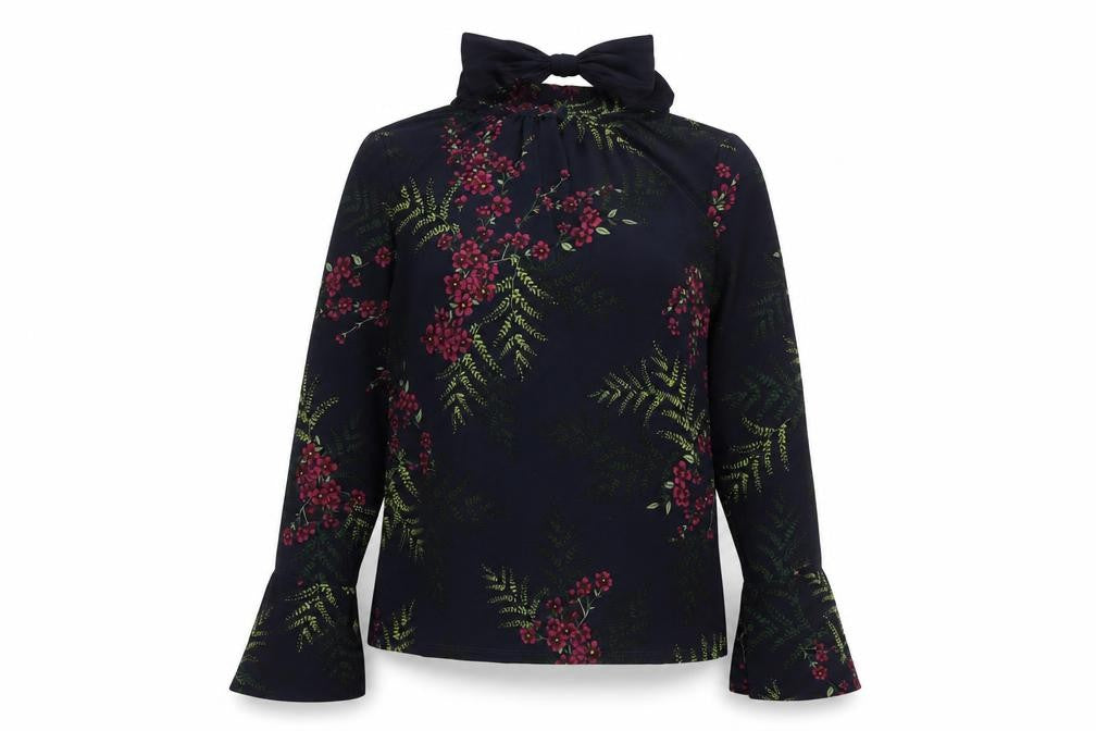 Front view of Next Women's Multicoloured Floral Tunic Blouse, size 10