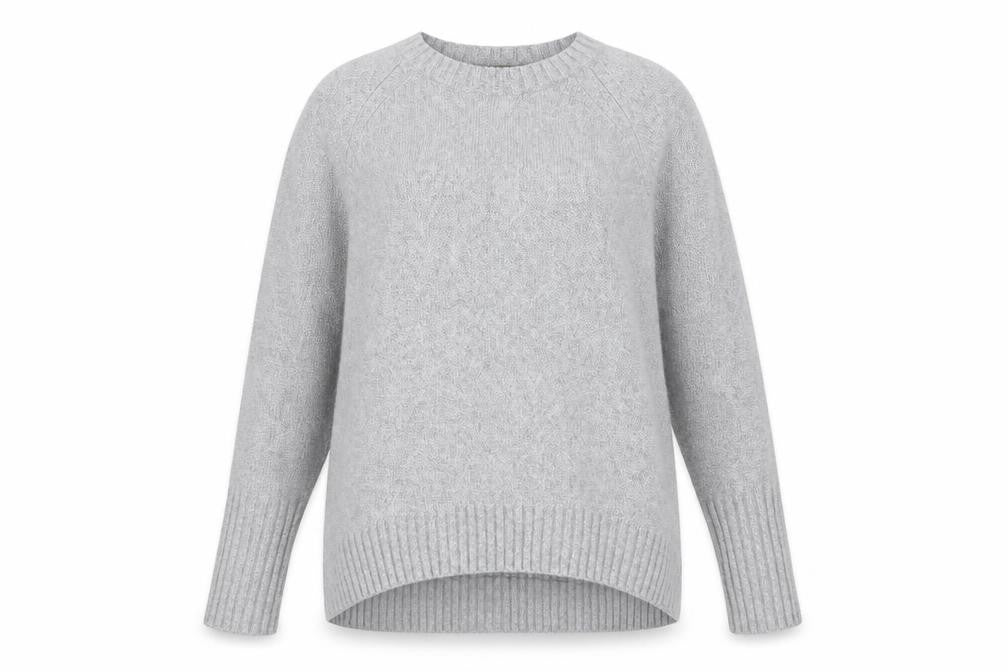 Front view of Oasis Women’s Grey Crew Neck jumper, S