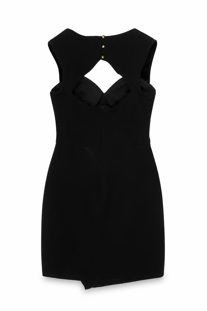 Front view of Guess Black Sleeveless Bodycon Dress - Women's S