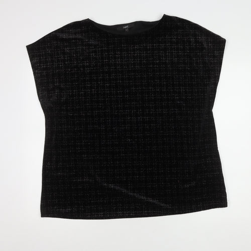 Next Women's Black Velvet Top Size 22