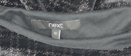 Next Women's Black Velvet Top Size 22