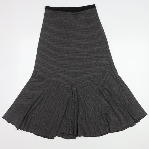 James Lakeland Women's Black/Grey Flare Midi Skirt