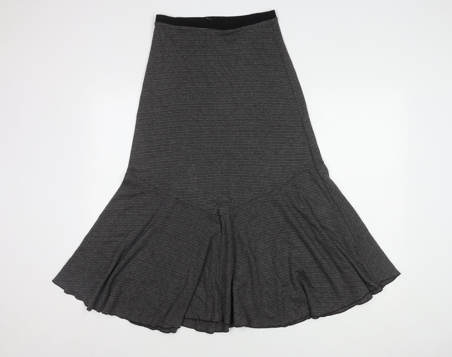 James Lakeland Women's Black/Grey Flare Midi Skirt