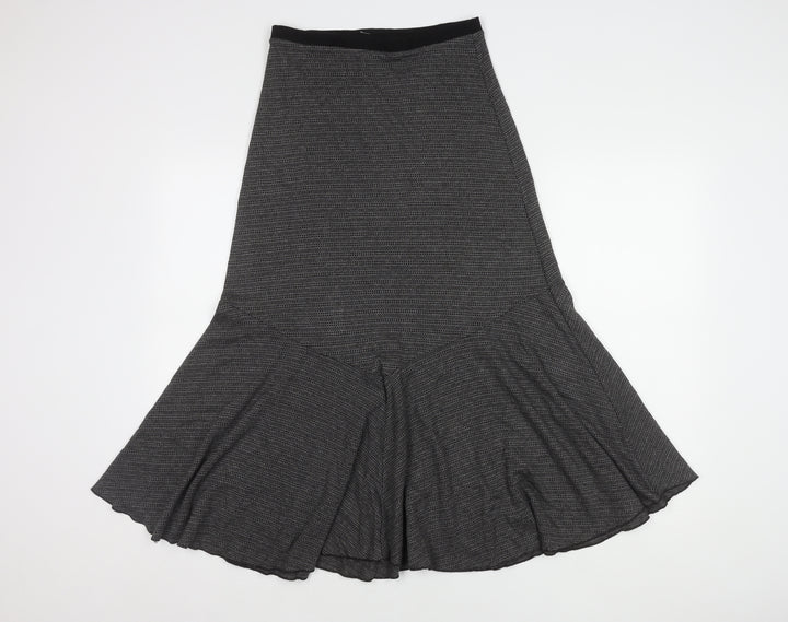 James Lakeland Women's Black/Grey Flare Midi Skirt