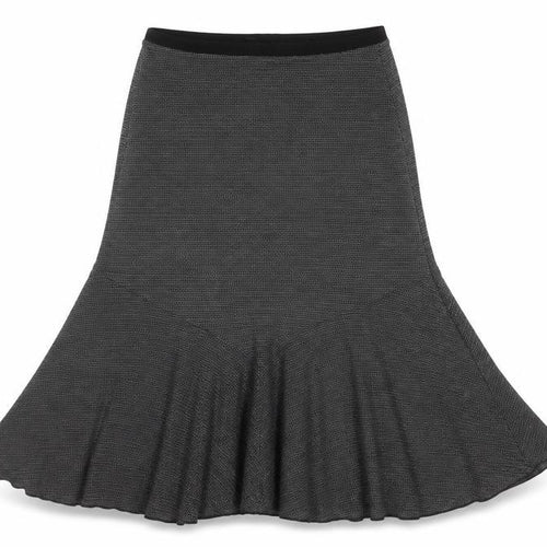 James Lakeland Women's Black/Grey Flare Midi Skirt