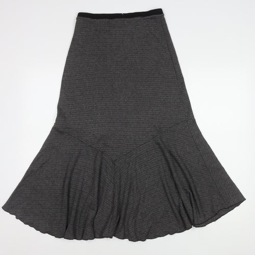 James Lakeland Women's Black/Grey Flare Midi Skirt