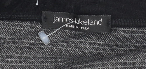 James Lakeland Women's Black/Grey Flare Midi Skirt