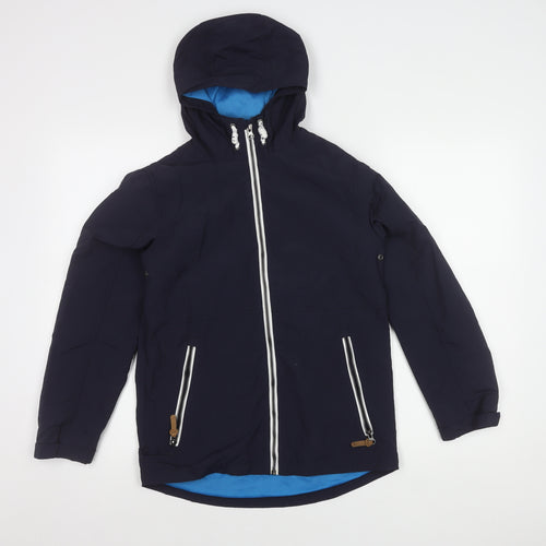 Next Boys Blue Hooded Mid-Length Jacket, 12 Years