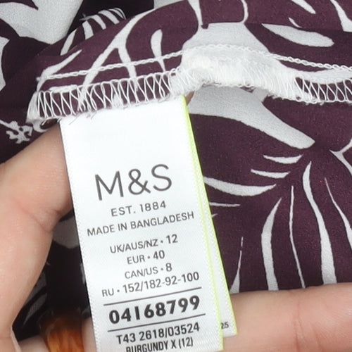 Marks and Spencer Women's Floral Sleeveless Top Multicoloured Size 12