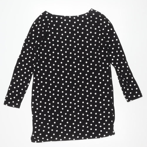 Next Women's Black Polka Dot Cotton Dress Size 10