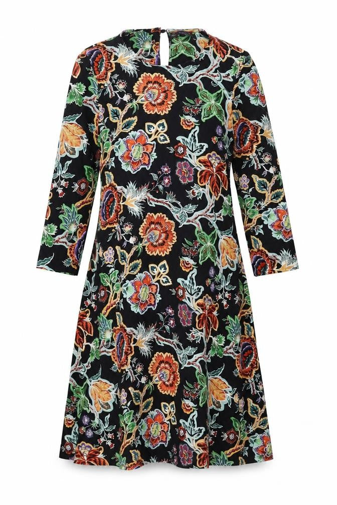Front view of Marks & Spencer Women's Floral Long Sleeve Dress