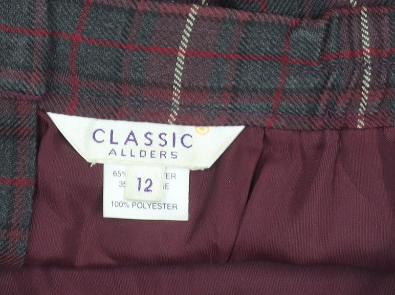 Classic Allders Women's Plaid Pencil Skirt Size 12
