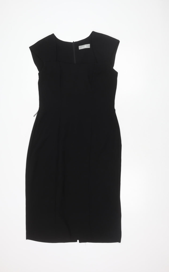 Wallis Women's Black Size 12 Sleeveless Dress