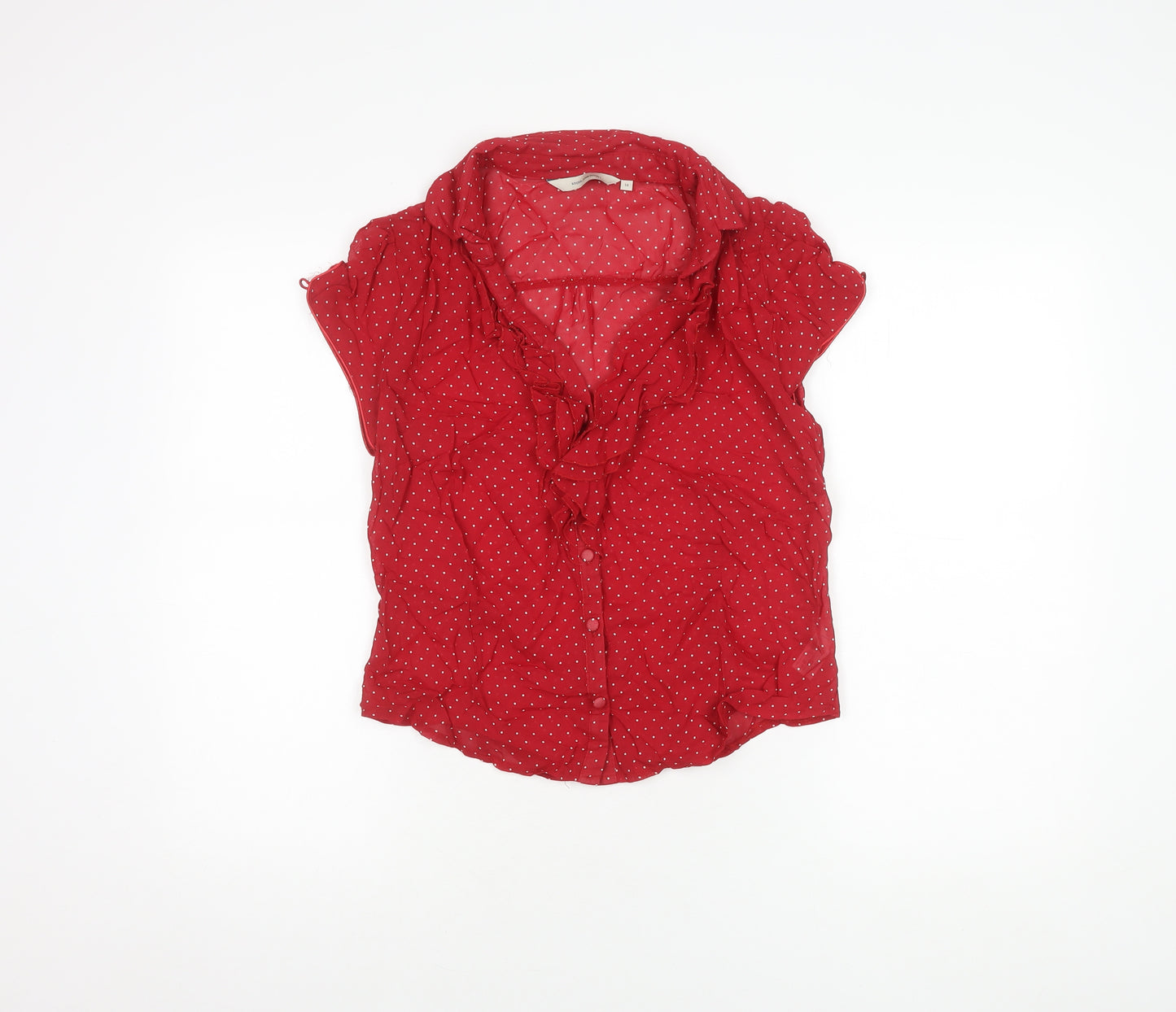 Rocha John Rocha Women's Red Polka Dot Blouse Size 14