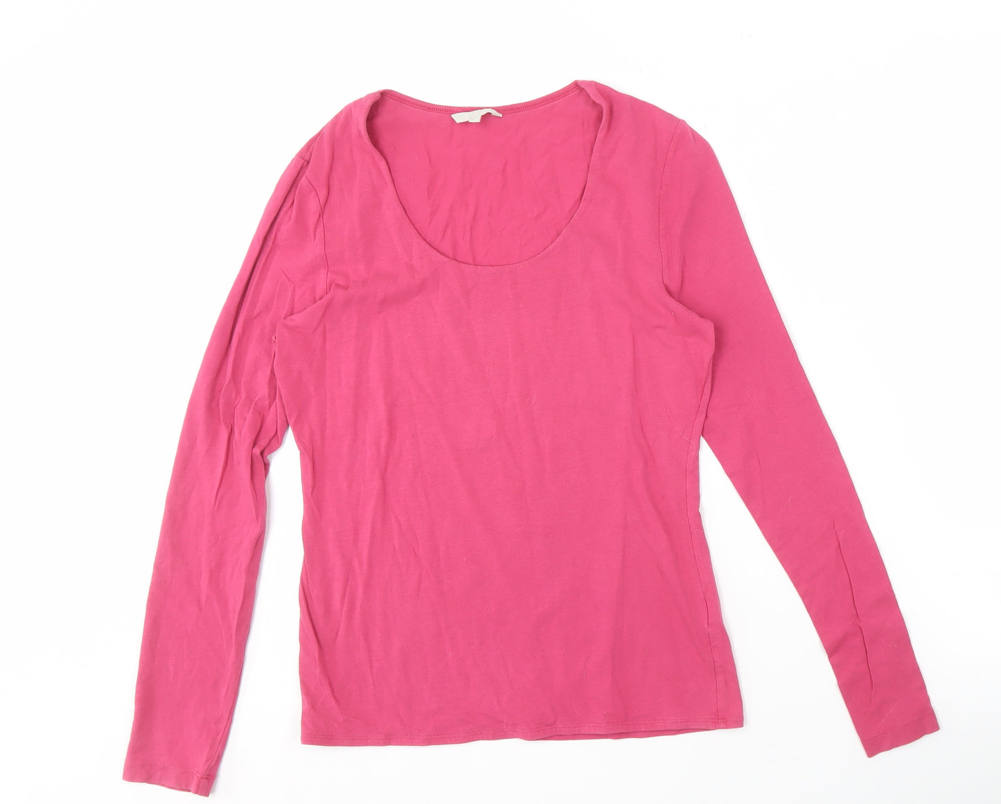 Kew Women's Pink Long Sleeve Basic T-Shirt, M