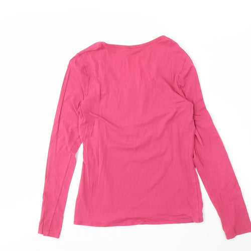 Kew Women's Pink Long Sleeve Basic T-Shirt, M