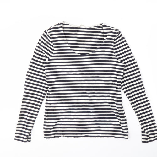 Kew Women's Black Striped Scoop Neck T-Shirt M