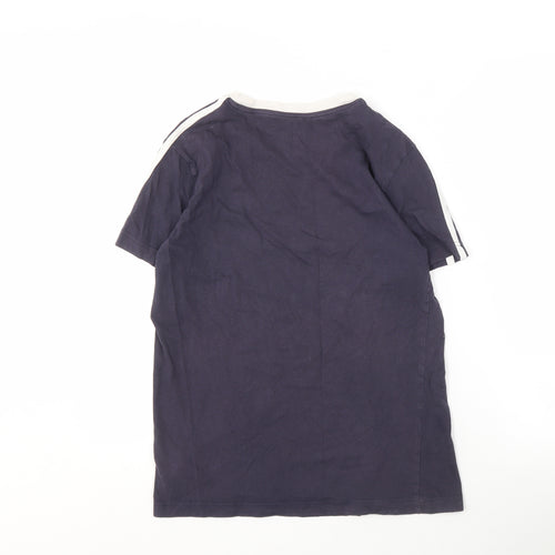 Adidas Men's Blue XS T-Shirt, Cotton Logo Design