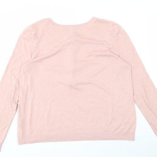 ME+EM Women's Pink Button-Up Top Size 8