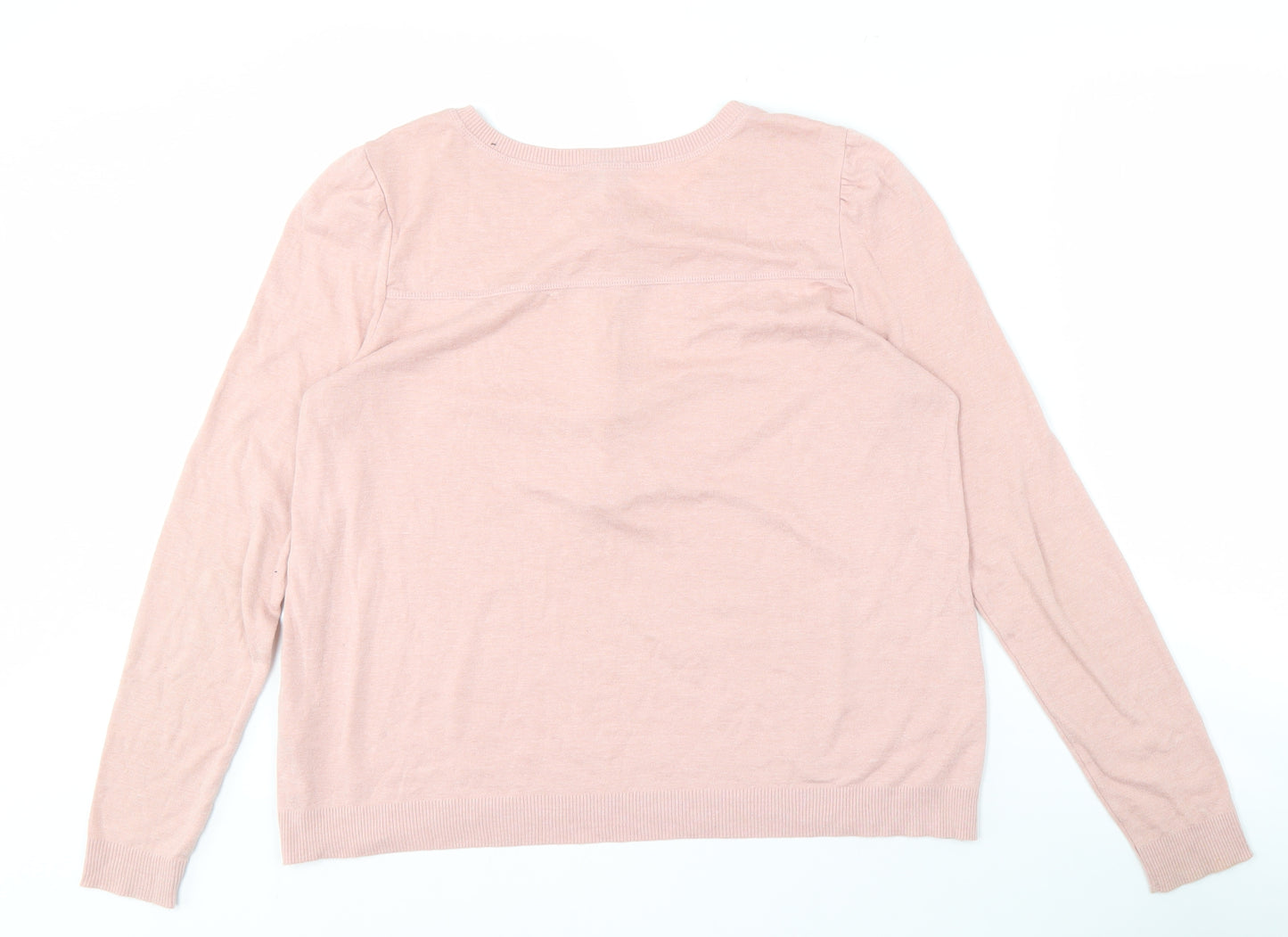 ME+EM Women's Pink Button-Up Top Size 8