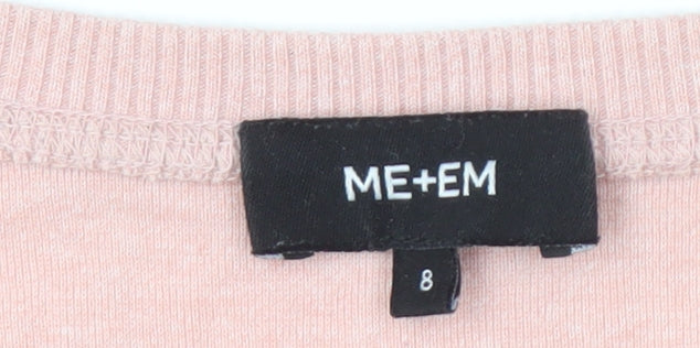 ME+EM Women's Pink Button-Up Top Size 8