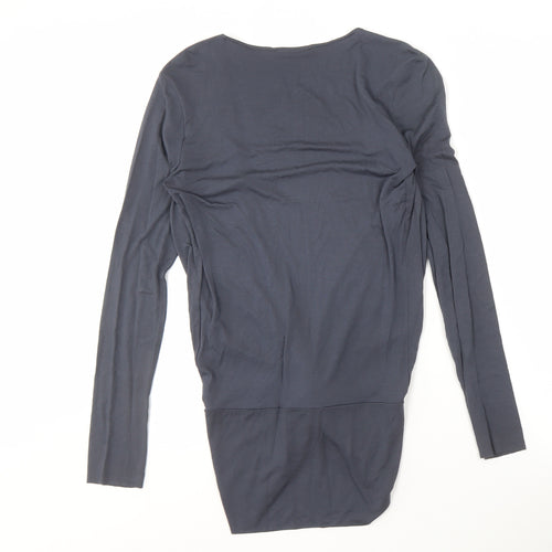 Charli Women's Blue Wrap Long Sleeve Top Size 10