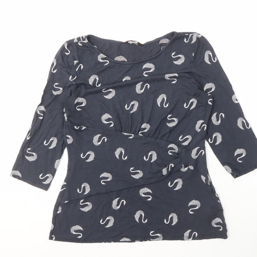 Phase Eight Women's Blue Wrap Top Size 14
