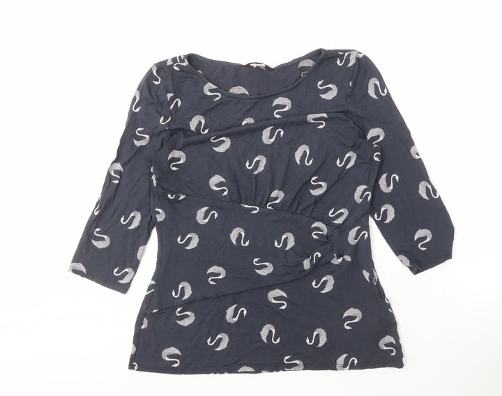 Phase Eight Women's Blue Wrap Top Size 14