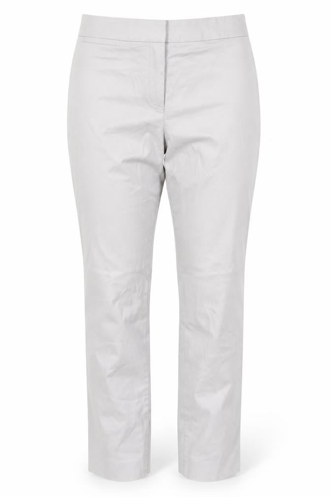 Front view of Marks & Spencer Women's Grey Straight Trousers, size 6