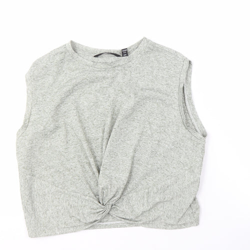 Vero Moda Women's Grey Cropped Tank Top M Casual