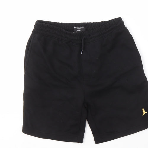 Brave Soul Men's Black Athletic Shorts S