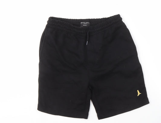 Brave Soul Men's Black Athletic Shorts S