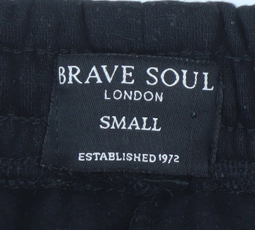 Brave Soul Men's Black Athletic Shorts S