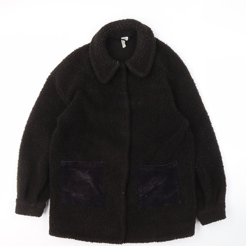 & Other Stories Women's Black Mid-Length Jacket, Size 2