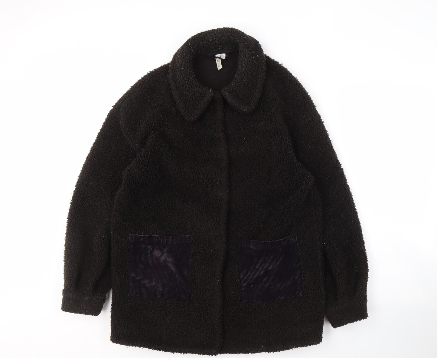 & Other Stories Women's Black Mid-Length Jacket, Size 2