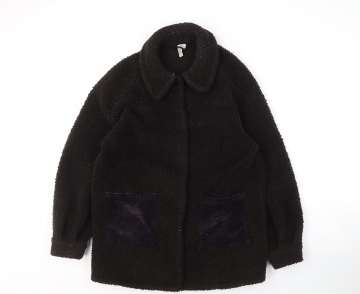 & Other Stories Women's Black Mid-Length Jacket, Size 2