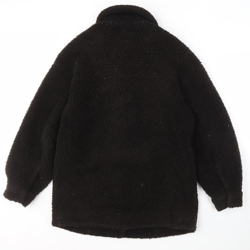 & Other Stories Women's Black Mid-Length Jacket, Size 2