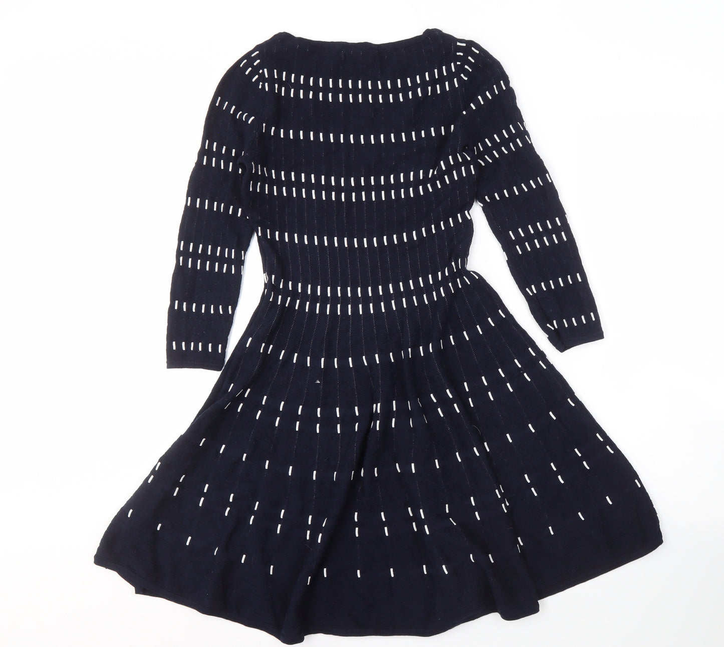 Monsoon Women's Black Knit Dress S Round Neck