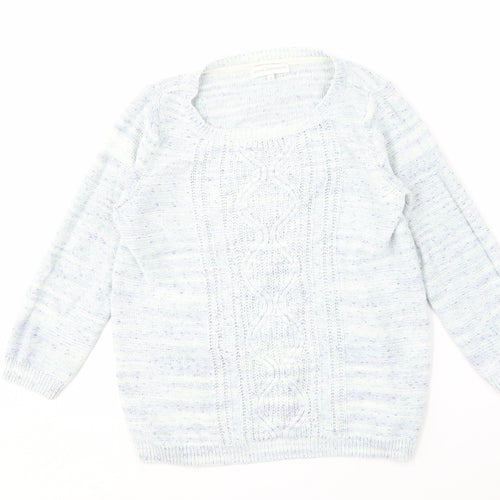 Rocha John Rocha Women's Multicoloured Cable-Knit Jumper Size 12