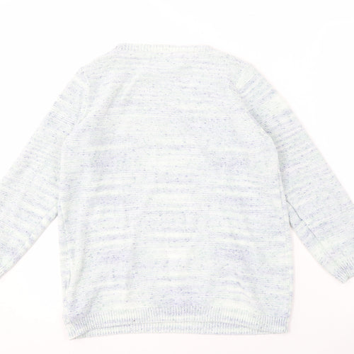 Rocha John Rocha Women's Multicoloured Cable-Knit Jumper Size 12