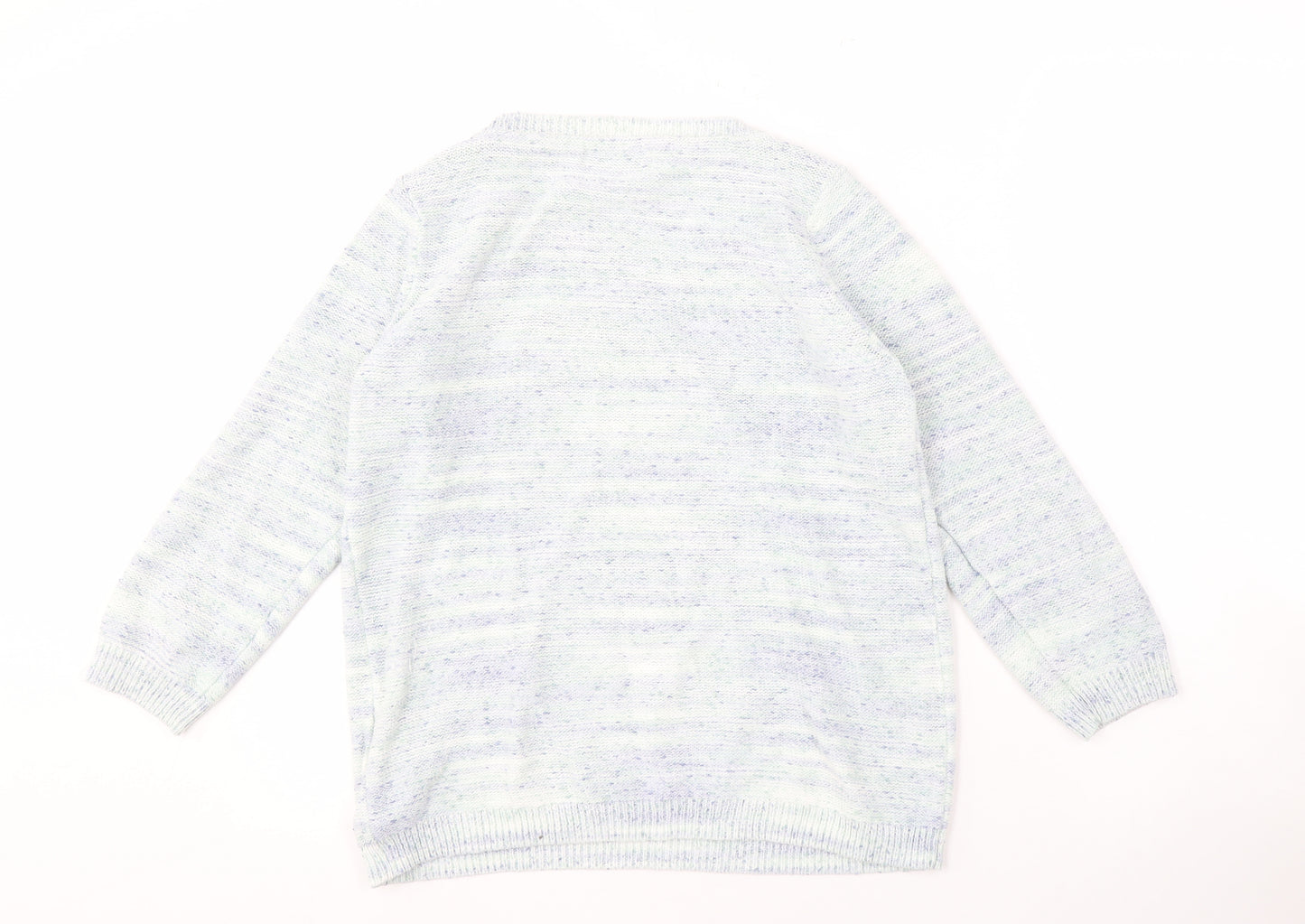 Rocha John Rocha Women's Multicoloured Cable-Knit Jumper Size 12